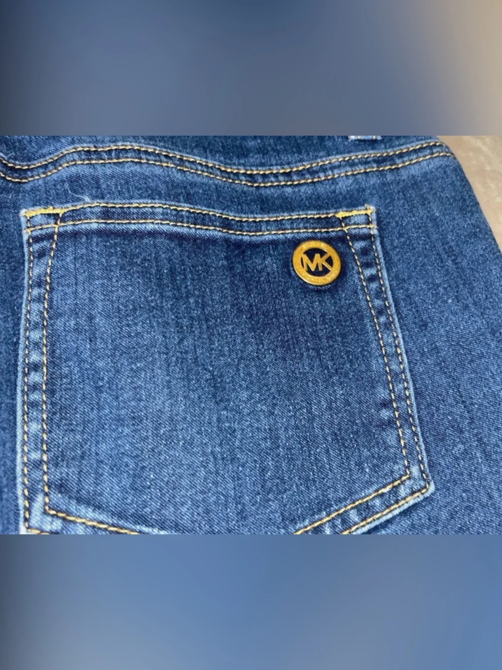 Michael Kors Dark Blue Zip Pocket Skinny Jeans 4